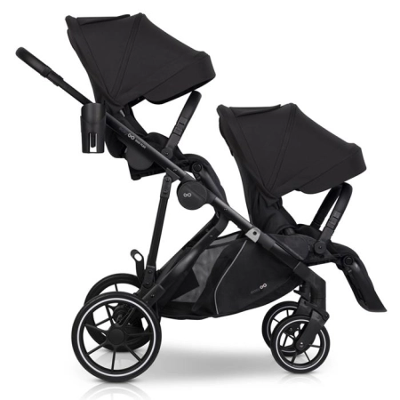 EasyGo DuoFlex Ebony Black 2+2 wózek bliźniaczy wielofunkcyjny